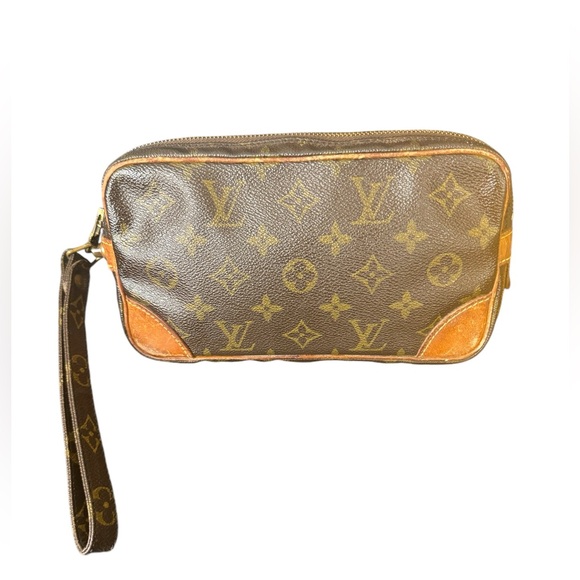 LOUIS VUITTON Marly Dragonne leather clutch bag - Picture 3 of 9
